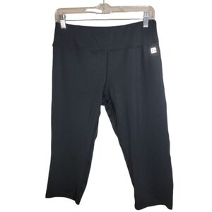 Hind black pink cropped leggings size medium athletic workout capri